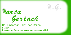 marta gerlach business card